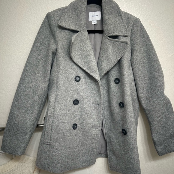 Old Navy Gray Peacoat Wool-Blend Classic - Picture 1 of 3